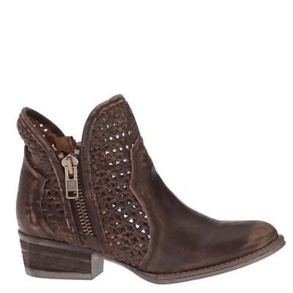 Circle G Dark Brown Ankle Booties